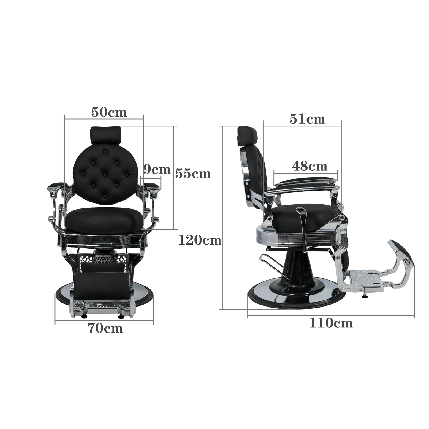 MYS Barber Chair Extra - large Oil Cylinder Heavy Duty 8779 - MYS