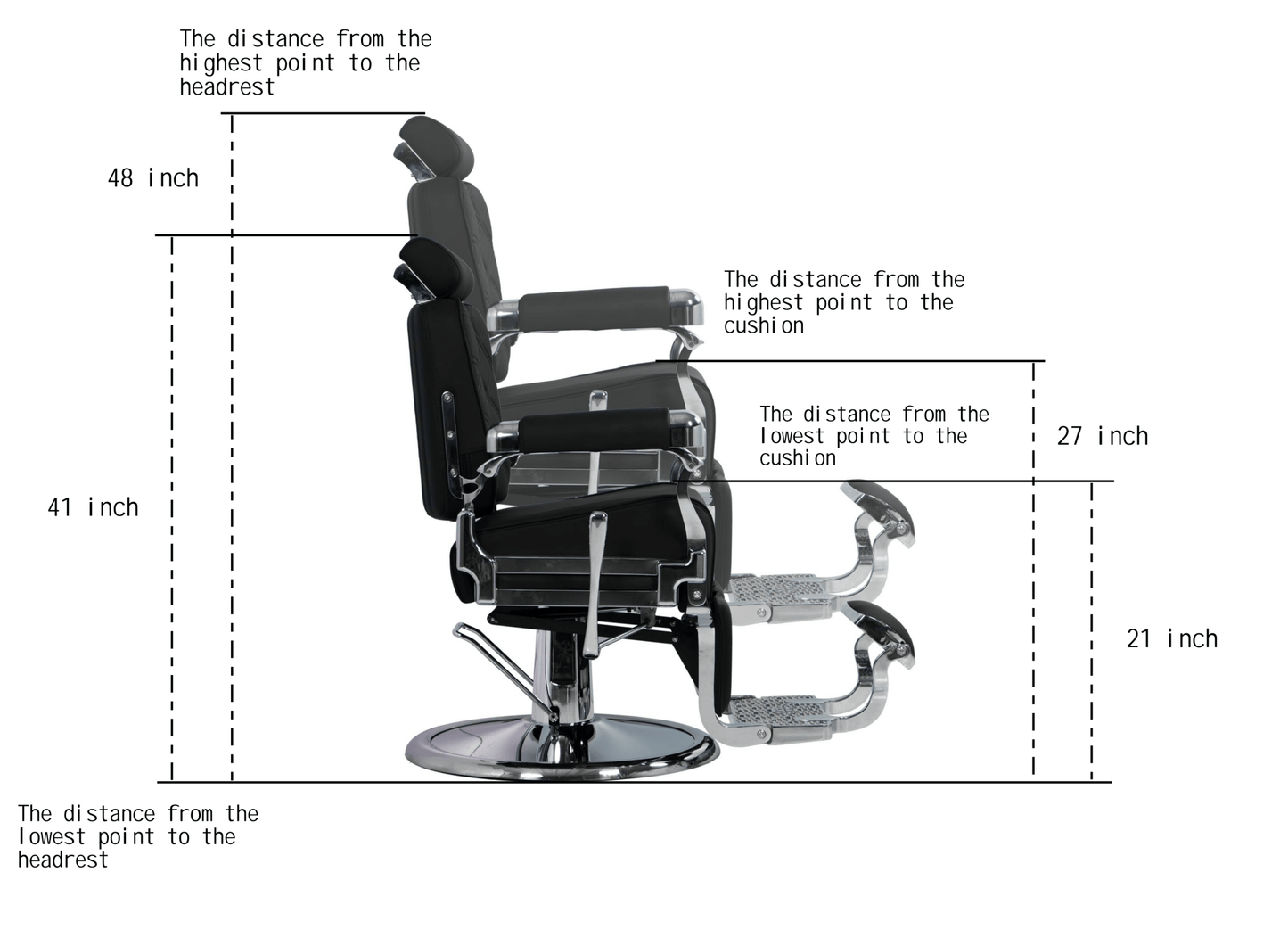 MYS Golden Modern Heavy Duty Barber Chair 8817 - MYS