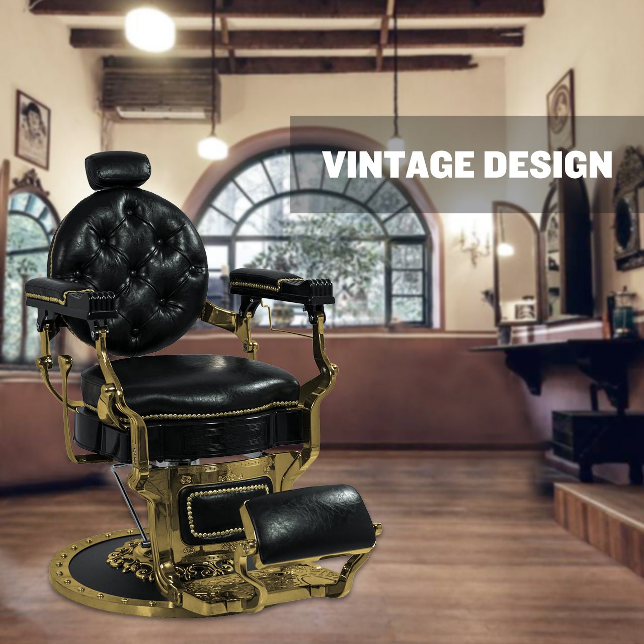 MYS Vintage Design Heavy Duty Hydraulic Pump Barber Chair 8819 - MYS