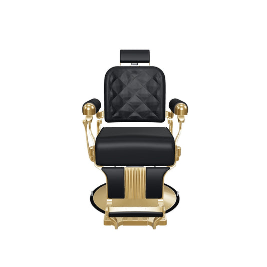 MYS The Founder 8817 barber chair in Golden with black upholstery - detailed v4 3D model from supplied glTF
