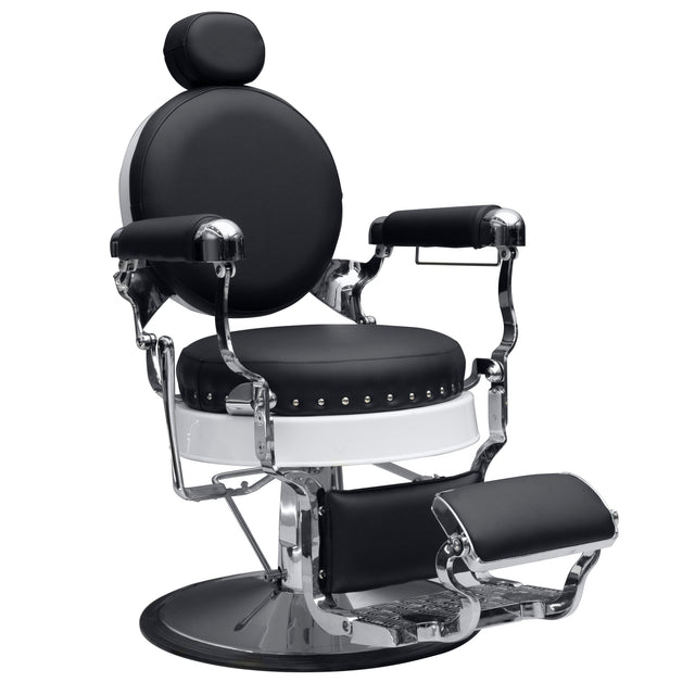 160° Reclining with Vintage Rivet Details Barber chair The Sterling 8828