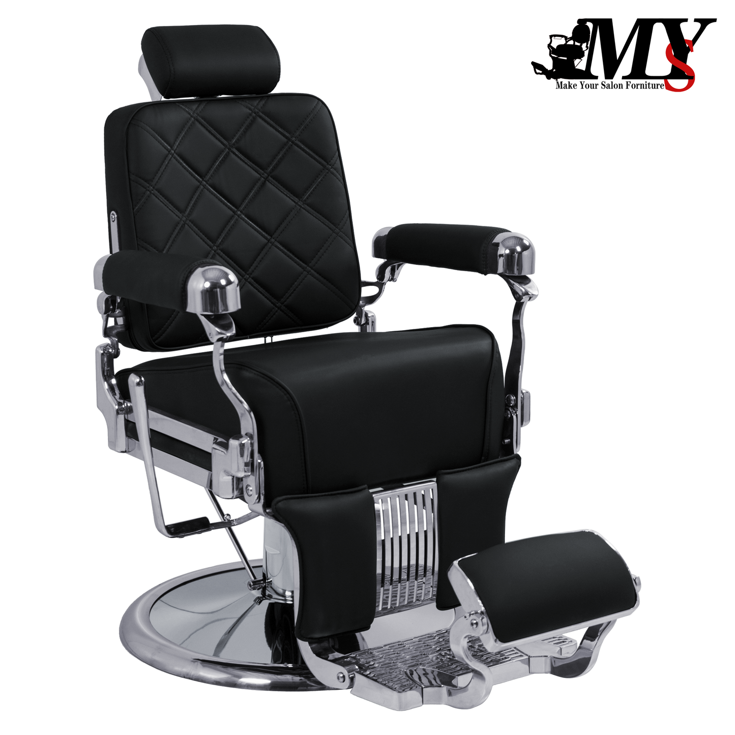 MYS Silver Modern Heavy Duty Barber Chair 8817