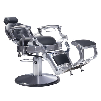 Antique Style Heavy Duty Barber Chair, Alum. The Titan 8779