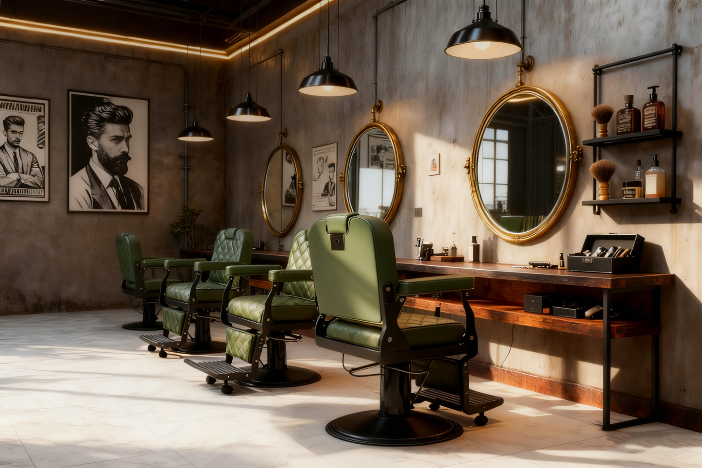 Heavy-Duty Reclining Salon/Barber Chair The Alchemist 8821