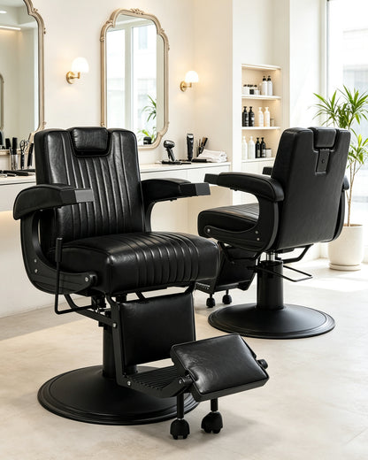 Heavy Duty Vintage Barber Chair The Onyx 8831