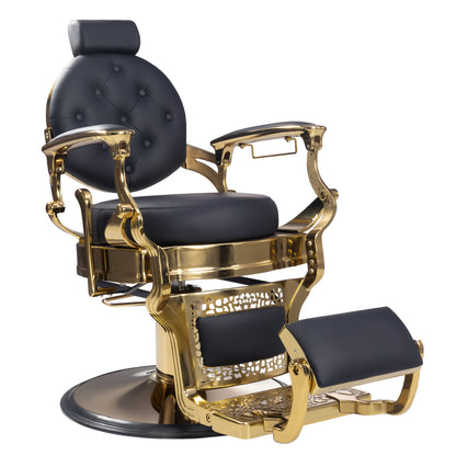 Antique Style Heavy Duty Barber Chair, Alum. The Titan 8779