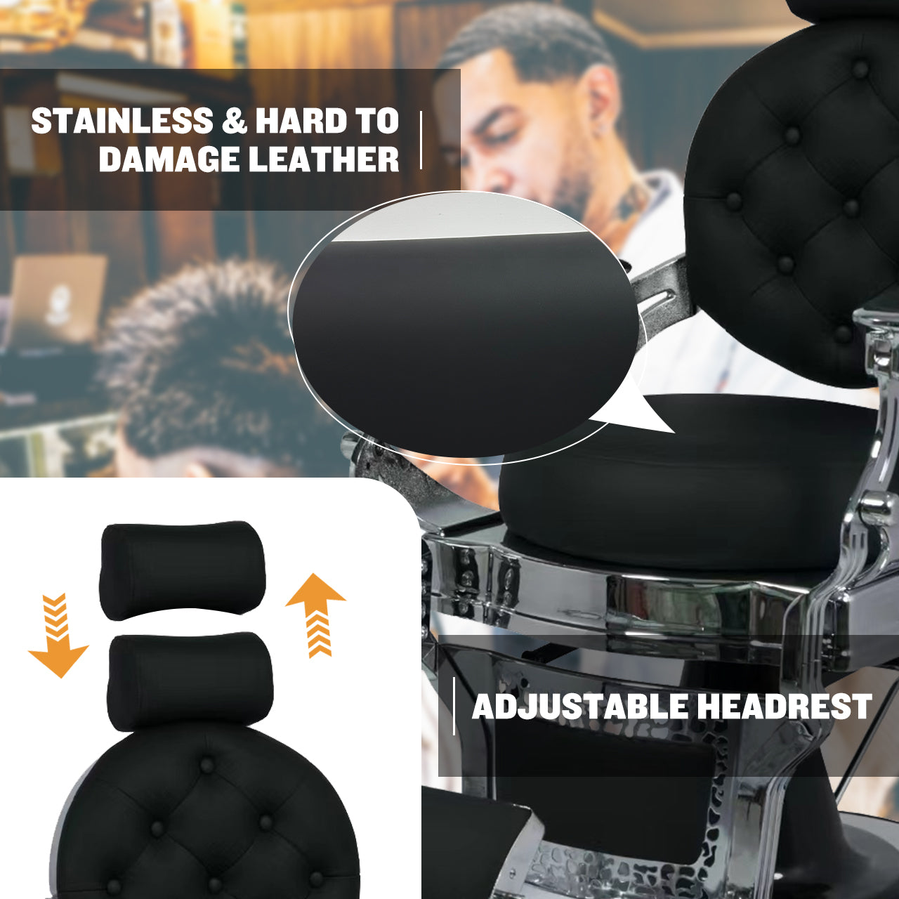 MYS Barber Chair Extra-large Oil Cylinder Heavy Duty 8779