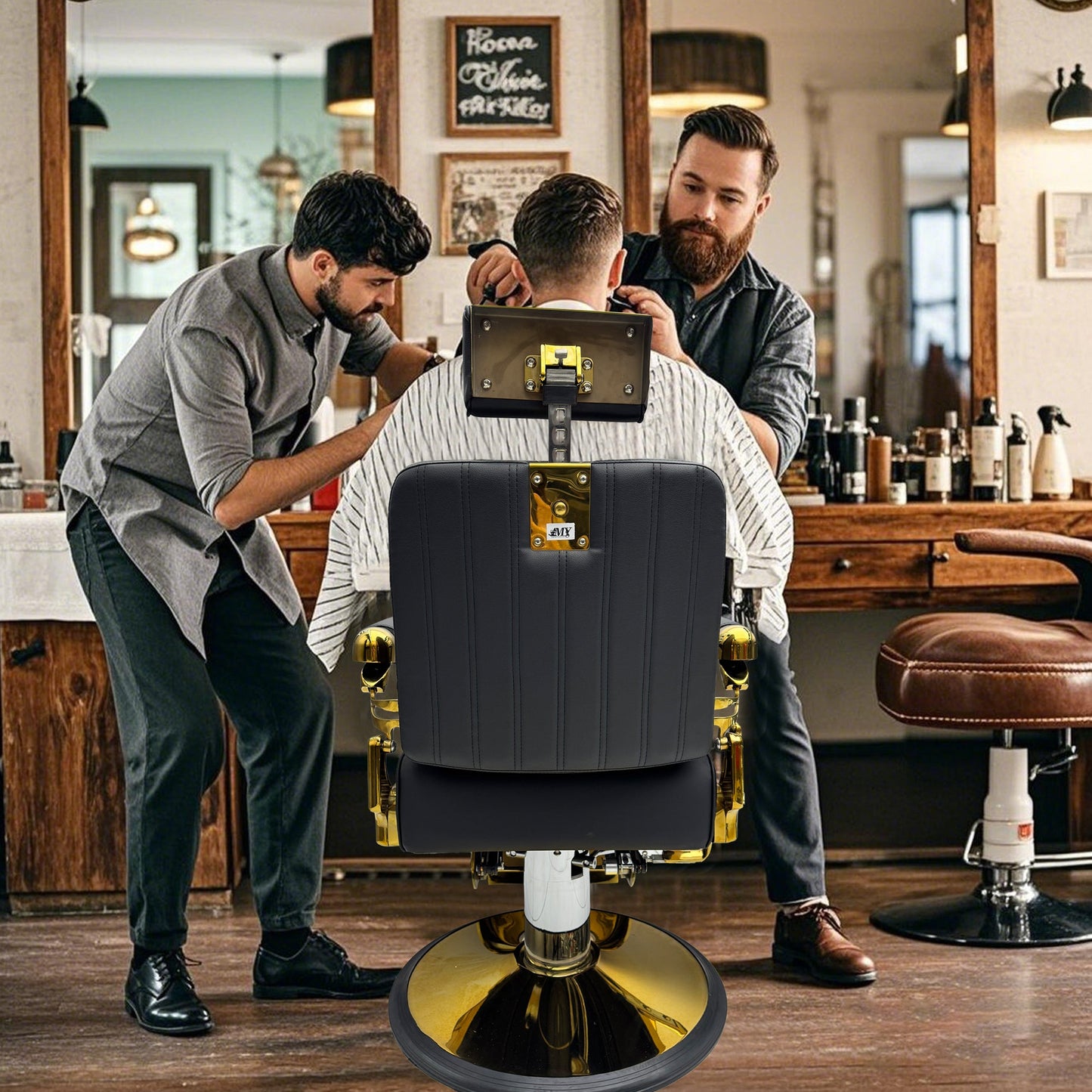 MYS Golden Modern Heavy Duty Barber Chair 8817 - MYS