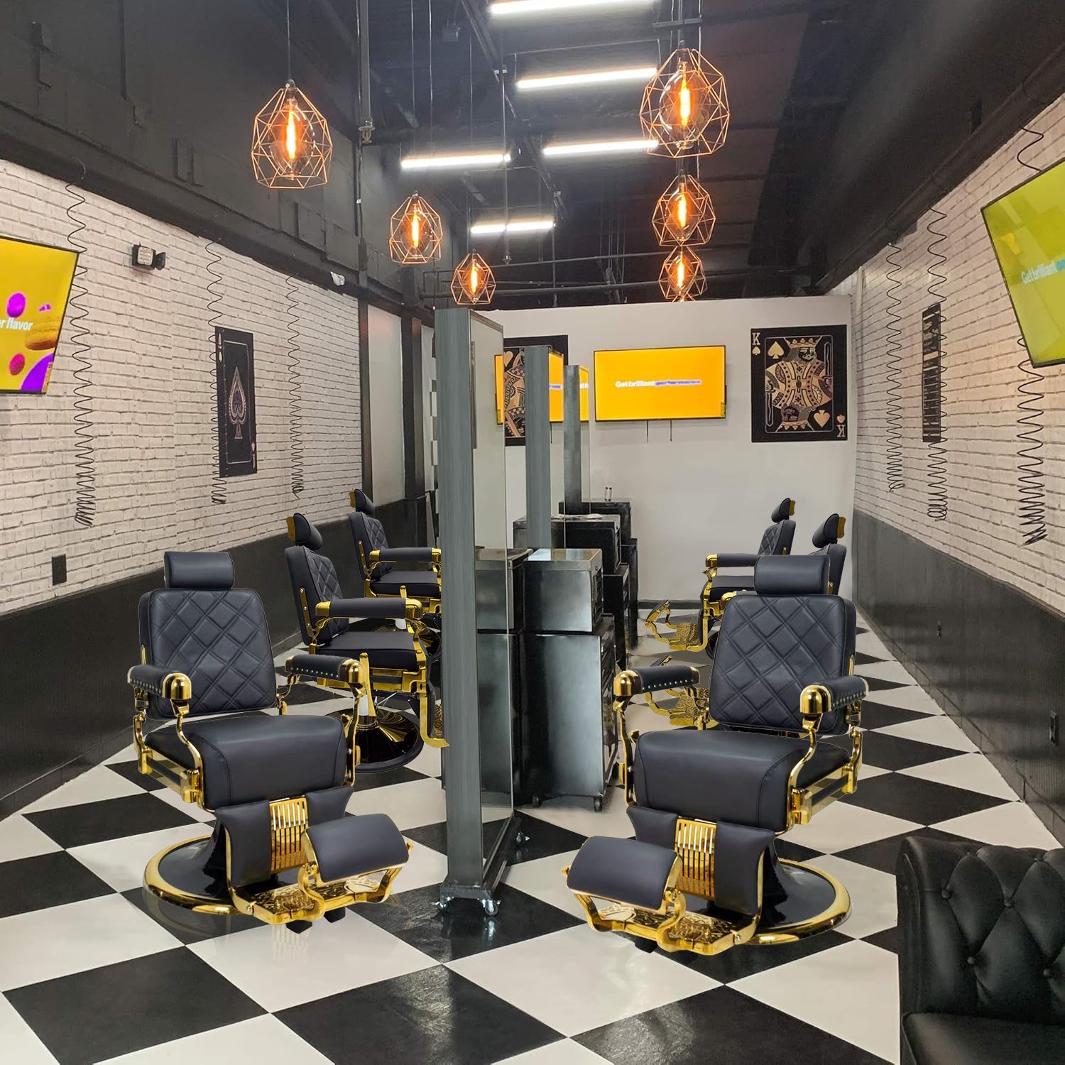 MYS Golden Modern Heavy Duty Barber Chair 8817 - MYS