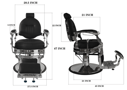MYS Retro Style Heavy Duty Barber Chair 8829 - MYS