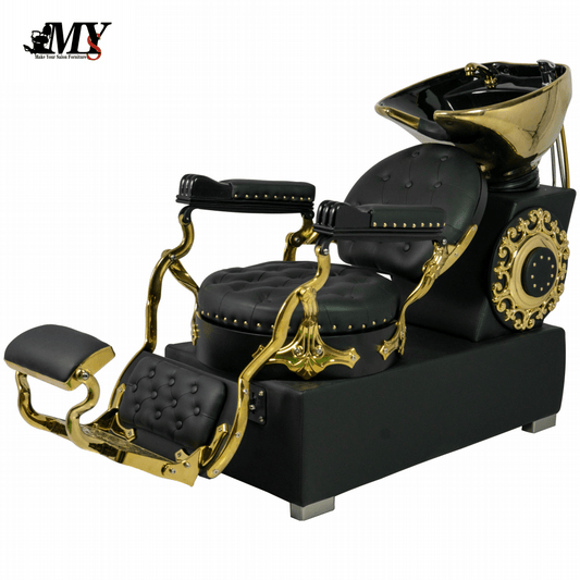 MYS Vintage Design Golden Backwash Barber Chair - MYS