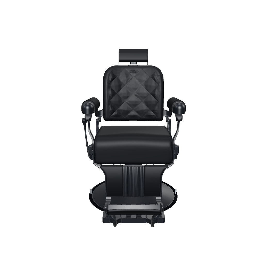 MYS The Founder 8817 barber chair in Black with black upholstery - detailed v4 3D model from supplied glTF
