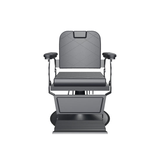 MYS The Alchemist 8821 barber chair in Black with black frame - interactive 3D view