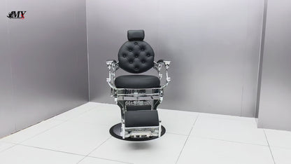 Antique Style Heavy Duty Barber Chair, Alum. The Titan 8779
